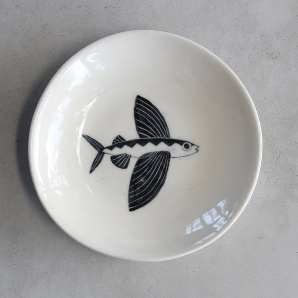 Flying Fish facing right - Hand Illustrated Bowl