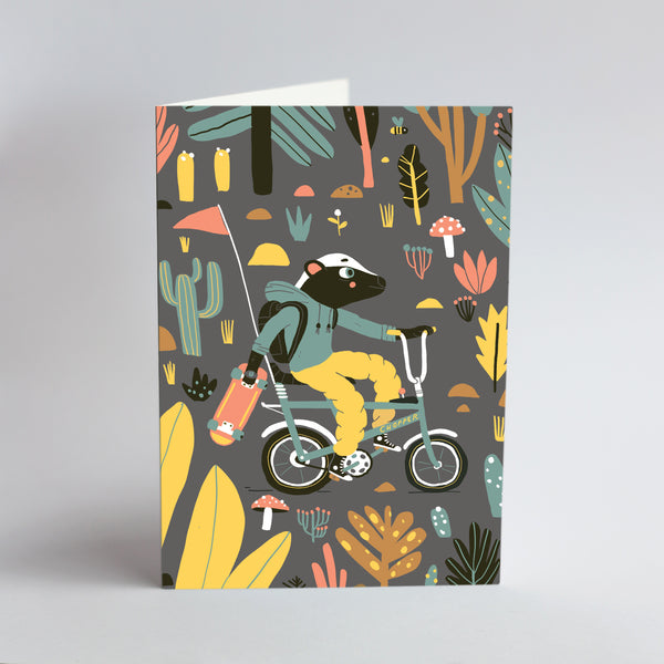 Cycling Honey Badger - Card
