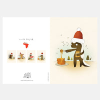 Christmas Animal Cards -  Set of Four