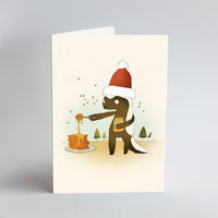 Christmas Honey Badger - Card
