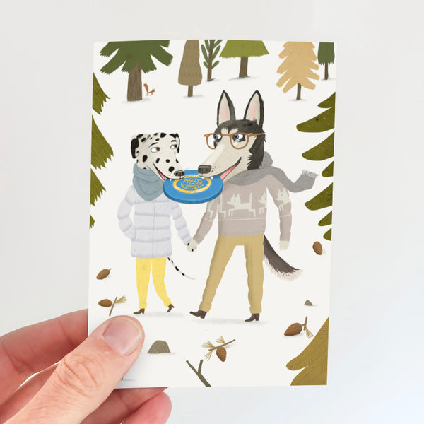 Love Dogs Card - Frisbee