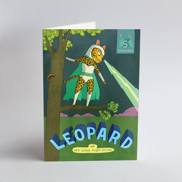 Big Five Superhero Card - Leopard