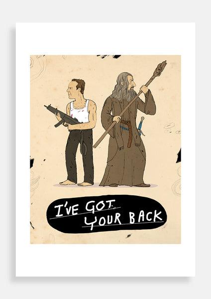 I got your back! John McClane and Gandalf