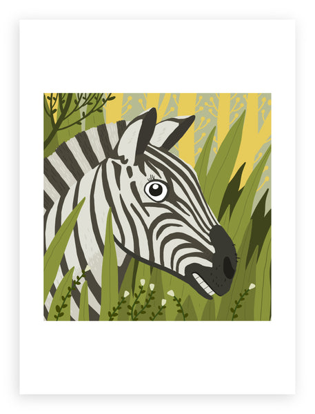South African Animals (square) Zebra